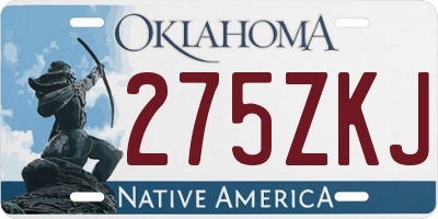 OK license plate 275ZKJ