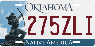 OK license plate 275ZLI