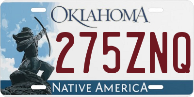 OK license plate 275ZNQ