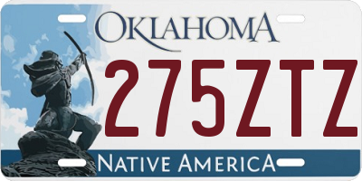 OK license plate 275ZTZ