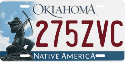 OK license plate 275ZVC