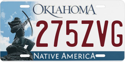 OK license plate 275ZVG