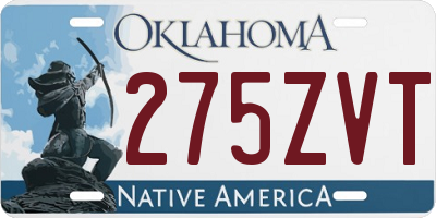 OK license plate 275ZVT