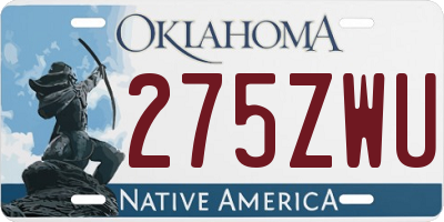 OK license plate 275ZWU