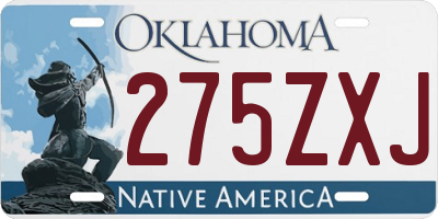 OK license plate 275ZXJ