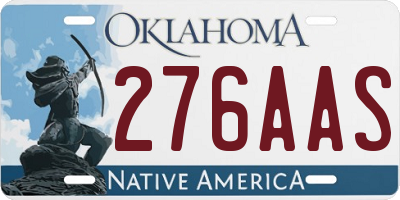 OK license plate 276AAS
