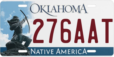 OK license plate 276AAT