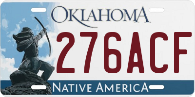 OK license plate 276ACF