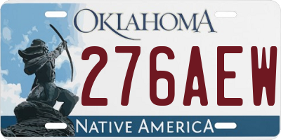 OK license plate 276AEW