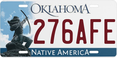OK license plate 276AFE