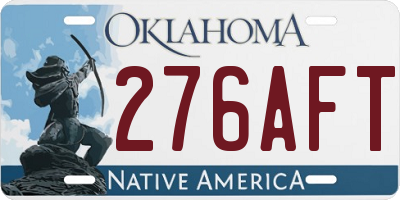 OK license plate 276AFT