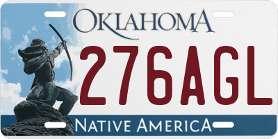 OK license plate 276AGL