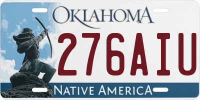 OK license plate 276AIU