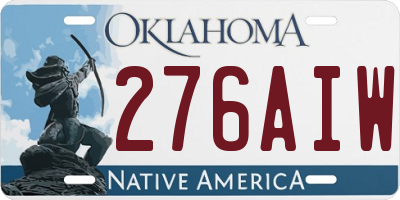 OK license plate 276AIW