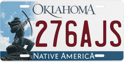 OK license plate 276AJS