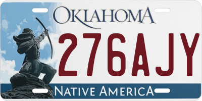 OK license plate 276AJY