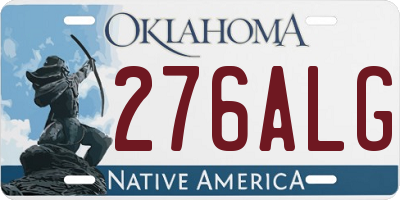 OK license plate 276ALG