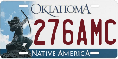OK license plate 276AMC