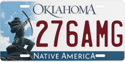 OK license plate 276AMG