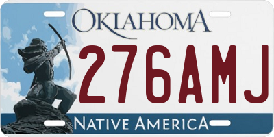 OK license plate 276AMJ