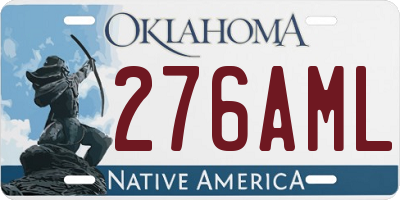 OK license plate 276AML