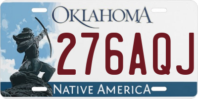 OK license plate 276AQJ