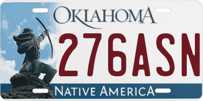 OK license plate 276ASN