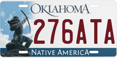 OK license plate 276ATA