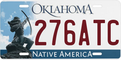 OK license plate 276ATC