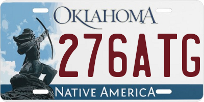 OK license plate 276ATG