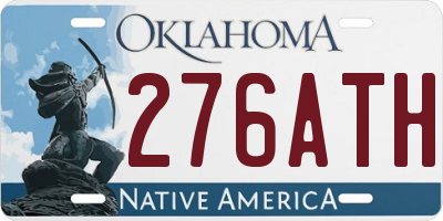 OK license plate 276ATH