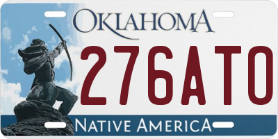 OK license plate 276ATO