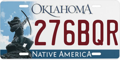 OK license plate 276BQR