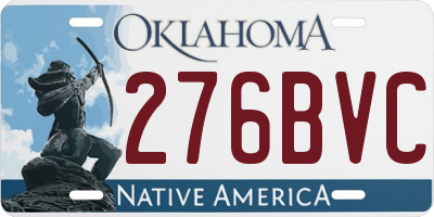 OK license plate 276BVC