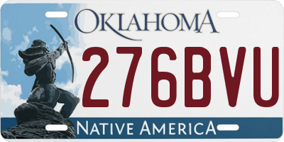 OK license plate 276BVU