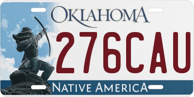 OK license plate 276CAU