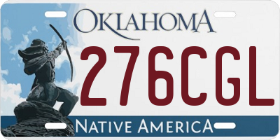 OK license plate 276CGL