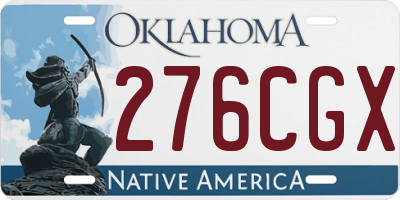 OK license plate 276CGX