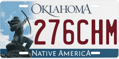 OK license plate 276CHM