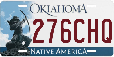 OK license plate 276CHQ