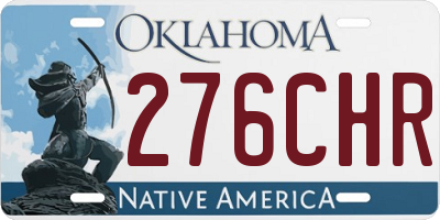 OK license plate 276CHR