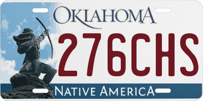 OK license plate 276CHS