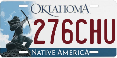 OK license plate 276CHU