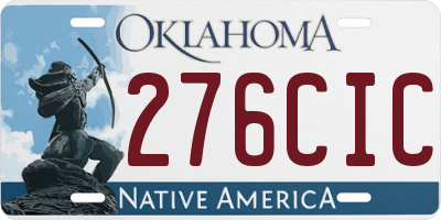 OK license plate 276CIC