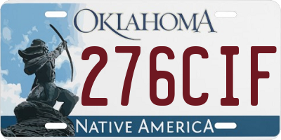 OK license plate 276CIF
