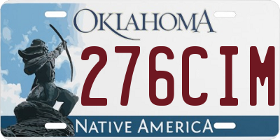 OK license plate 276CIM