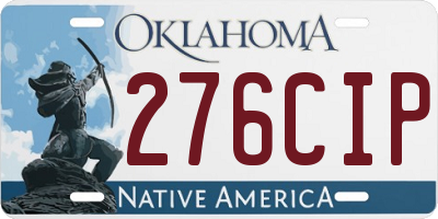 OK license plate 276CIP