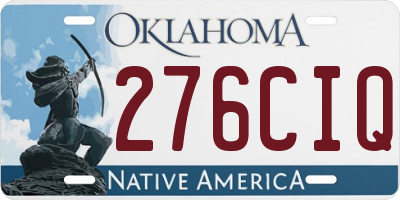 OK license plate 276CIQ