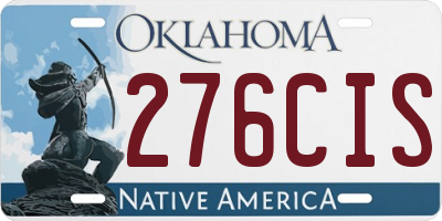 OK license plate 276CIS