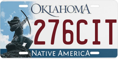 OK license plate 276CIT